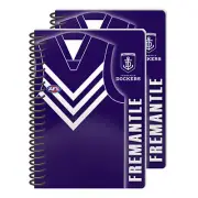 Fremantle Dockers Freo AFL 2 Pack Spiral Bound A5 Notebooks Notebook School Work