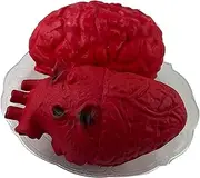 Topyond Halloween Bloody Heart,Heart Brain Prop Innovative Scary High Halloween Props Simulation Hand Crafted Halloween Organ Prop for Halloween Party