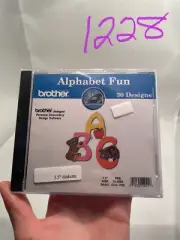Brother Embroidery Design Software Alphabet Fun 30 Designs 3.5” Diskette SA601