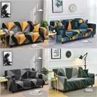 1/2/3/4 Seater Geometric Stretch Spandex L Shape Sofa Covers Washable Slipcovers