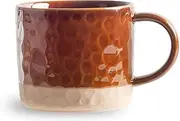 Unique Soup Mug Container Coffee Tea Soup Bowls,Soup Cup with Handle,Ceramic Microwave Safe,Cute Breakfast Bowls for Coffee,Dessert,-red-Vertical bar,14x10x8.5cm,500ml (Color : Red, Size : Circle 50