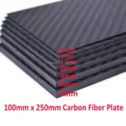 0.5-5MM 100mm X 250mm Matt Carbon Plate Panel Sheets High Composite Carbon