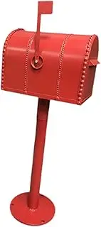 Generic Mail Box Post Box Weatherproof Decor Drop Box Metal Red Gifts Newspaper Holder Box Letter Box for Yard Outdoor Outside House