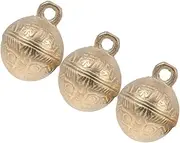 ORFOFE 3pcs Small Copper Bells Dog Collars Copper Bells Decorative Pet Bells Wind Chimes Bells for Feng Shui DIY Doorbell Wind Chimes