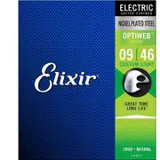 Elixir #19027 Electric Guitar Strings Optiweb Steel 9-46 Custom Light