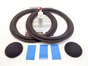 PIONEER HPM-40 HPM-60 10" Woofer Refoam Kit w/ Shims & Dust Caps Speaker Repair