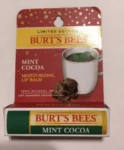 Burt's Bees Mint Cocoa Ltd Edition 100% Moisturizing Lip Balm New In Box