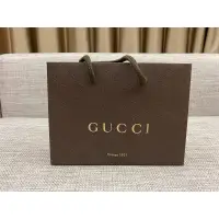 在飛比找蝦皮購物優惠-GUCCI咖啡色緹花小紙袋