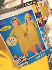 Looney Tunes Tweety Bird Costume by Rubie's, Size S/M 4-10, Unisex, New!