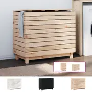 Laundry Basket Wooden Washing Basket Laundry Hamper Solid Wood Pine vidaXL