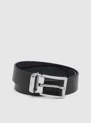 GUESS Black Certosa Saffiano Belt Size: Small