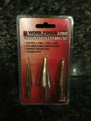3x HSS Step Cone Drill Bit Set Titanium Hole Cutter 4-12mm 3-12mm 6-20mm FREE