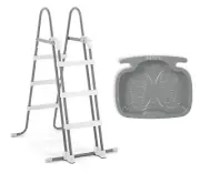 INTEX 28075 Safety Ladder Pool Ladder + 29080 Ladder Foot Bath Pool Accessories