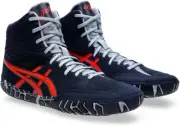 Asics Aggressor 5 Wrestling Shoes - Midnight/Classic Red