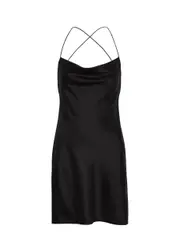Saint Laurent Silk-satin Mini Slip Dress - Black - 14 14