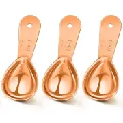 3 Pcs Stainless Steel Tablespoon Coffee Scoop Short Handle Measuring Spoons