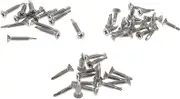 TOPPERFUN 105pcs Stainless Steel Self Tapping Screws Metal Screws Anti-Slip Drilling Tail Wire Flat Head for Sheet Metal