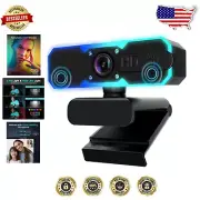 Versatile 1080P Streaming Camera with RGB Fill Light & Noise-Canceling Mic