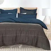 Amsons Quilt Cover Set - 2000TC Brushed Microfiber Duvet Cover Sets - Ultra Soft Bedding & Linen - Doona Cover Set (Single, Stripes)