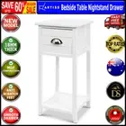 Artiss Bedside Table Nightstand Drawer Storage Cabinet Lamp Side Shelf White