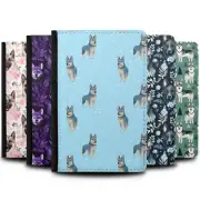 PASSPORT ITINERARY ORGANIZER|NORWEGIAN ELKHOUND PUPPY DOG CANINE PATTERN #A1
