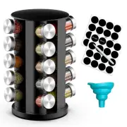 Rotating Spice Rack Organizer for Cabinet, Spice Racks Storage with 20 Jars, ...