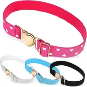 [ROMISBABA] Elastic Kids Belt Set by 4 Pack Girls Toddler Elastic Waist Belt Kids Belt for Decorative Use