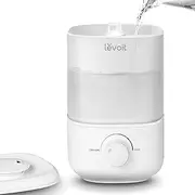 LEVOIT 2.5 L Mini Humidifier up to 25 Hours for Bedroom Children's Room, 26 dB Quiet Top-Fill Humidifier for Baby Plants, Room Humidifier with 360° Rotating Nozzle, Automatic Shut-Off, BPA-Free