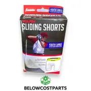 New Franklin Sports Unisex White Baseball Sliding Padded Slide Compression Short