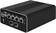 HUNSN Micro Firewall Appliance, Mini PC, OPNsense, VPN, Router PC, Intel N100, RJ50k, 4 x 2.5GbE I226-V, 2 x SFP+ Optical 10Gbe 82599ES, Type-C, SIM Slot, TF, 8G RAM, 128G SSD