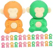 36pcs Whimsical Monkey Pencil Erasers Cute Rubber Erasers for Classroom Prizes Party Favors Carnival Supplies Fun Learning Accessories for Students Mixed Styles