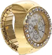 [SAFIGLE] Elegant Rhinestone Decorated Finger Ring Watch Casual Fashion Quartz for Stylish Women Versatile Accessory for Any Outfit