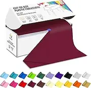 CXPSINC 54 Inch X 200 Feet Plastic Table Cover Roll Disposable Tablecloth with Slide Cutter for All Type/Shape Tables | Picnic, Party, Banquet, Birthdays, Weddings (Burgundy)
