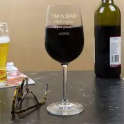 Super Dad Wine Glasses