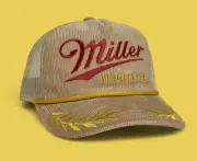 Miller High Life Beer Corduroy Rope Trucker Snapback Hat Cap New Fast Shipping
