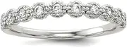 [JewelryWeb] 925 Sterling Silver CZ Simulated Diamond Ring Band Style-Ring for Women
