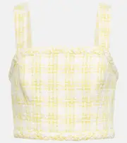 [Veronica Beard] Veronica Beard Gingham tweed top AU 14 yellow