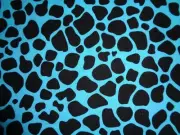 2 pc. Crib sheet& Pillowcase Set/ Cotton Turquoise/Black Giraffe Print
