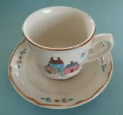 INTERNATIONAL STONE WEAR HEARTLAND PATTERN TEA/ COFFEE CUP & SAUCER
