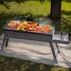 BBQ Grill Stainless Steel Mesh Foldable Portable Outdoor Camping Steel Black