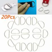 Set of 20 D Rings for Straps and Belts Accessories for Bags and Purses