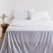 Adorn Living Bamboo Blend Sheet Set - White - Single