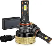LED Headlight Bulbs for Cars, 18000LM 6000K Cool White High/Low Beam, 1:1 Mini Size, CANBUS Ready, IP67 Waterproof, Plug And Play – 2 Pack,9005