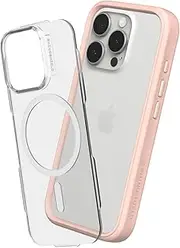 RhinoShield Modular Case Compatible with MagSafe for [iPhone 16 Pro] | Mod NX - Superior Magnetic Pull Force, Customizable Heavy Duty Protective Cover 3.5M / 11ft Drop Protection - Blush Pink