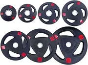 Rubber Tri-grip Weight Plates Type-A Pairs Gym Weightlifting Olympic Fitness 1.25kg x 2