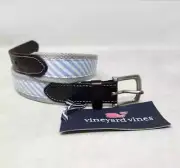 New boys 26 Vineyard Vines seersucker canvas club belt