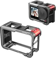 Tuvzylory Camera Cage for DJI OSMO Action 5 Pro, Metal Protective Video Rig for Osmo Action 4/3, Protective Cage Compatible for DJI Mic, with 1/4 Cold Shoe for Video Light