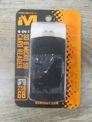Muddy QMCR 4-In-1 SD & Micro SD Card Reader SD/SDHC/SDXC/MMC/MMC 4.0 Sealed