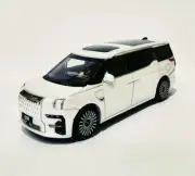 Bburago 1:64 White Zeekr 009 EV MPV Mini Van Model Diecast Metal Car