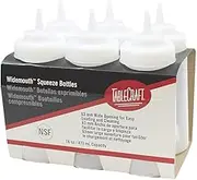 TableCraft C11663C White 16 Ounce Wide Squeeze Dispenser - 6 / PK